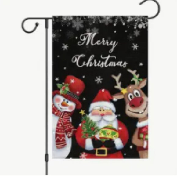 Other - 1pc 12"x18" Garden Flag, Merry Christmas Theme